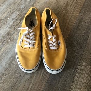Yellow Vans Lace up Shoes Mens Size 8.5 or women’s size 10